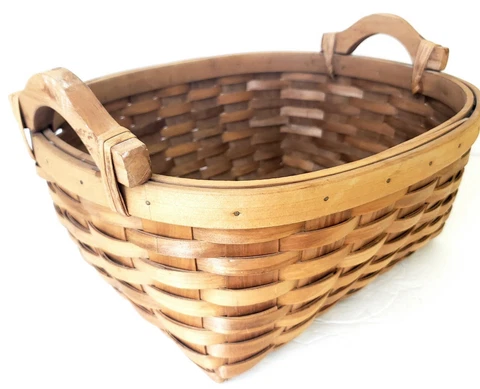 Wood Basket Medium for Letters, Fruits, Bread, etc. 12"x13 1/2" Cover