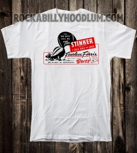 Retro Hot Rod Tee T Shirt Drag Race Speed Shop Fearless Farris Lil Stinker Skunk - Picture 1 of 9