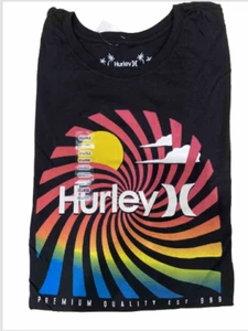 Hurley Men's Good Tombs Crew Neck Short Sleeve Cotton Graphic Tee, Black, SMALL - Picture 1 of 2