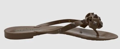 Sandalia Tanga Plana PVC Rosa Rockstud Para Mujer Valentino Zapato Izquierdo Solo Talla 35 Foto 1 de 4