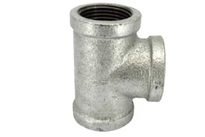 Galvanised Malleable Iron Tee 25mm (1") - Picture 1 of 3