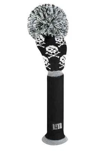 LOUDMOUTH SHIVER ME TIMBERS SKULL BLACK / WHITE POMPOM DRIVER HEADCOVER. - Picture 1 of 1
