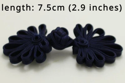 10pcs Chinese Frog Buttons Craft Ethnic for Costume Cheongsam Hanfu DIY Vintage - Image 1 of 4