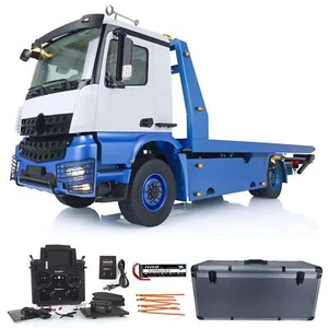 1/14 JDM 196 RC Hydraulic Flatbed Tow Truck 4*4 Wrecker Recovery Vehicle Winch - Picture 1 of 12
