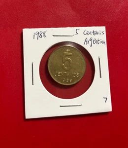 1988 5 CENTAVOS ARGENTINA COIN - NICE WORLD COIN !!!  - Picture 1 of 2