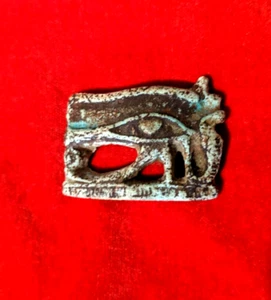 RARE Unique Collectible EYE OF HORUS Green Ceramic Bead Pendant - Picture 1 of 3