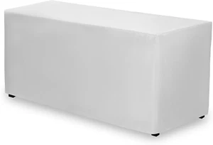Gee Di Moda Fitted Tablecloth - 72 X 30 Inch White Fitted Table Cloth for 6 Foot - Picture 1 of 4