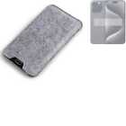 Felt case sleeve for Apple iPhone Pro Max grey protection pouch