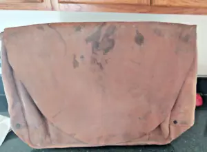Borsa a tracolla vintage ENORME ufficio postale USPS 1968 Merit pelle US Mail Carrier - Foto 1 di 5
