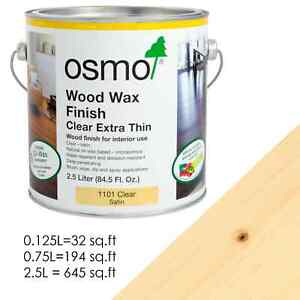 OSMO 1101 EXTRA THIN Wood Wax Oil Clear Satin Interior Spray Finish