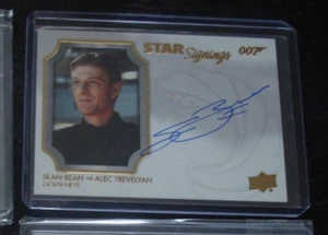 2020 JAMES BOND VILLAINS HENCHMEN AUTOGRAPH SSP SEAN BEAN as ALEC - Bild 1 von 1