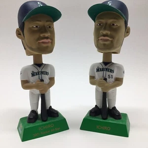 Cosecha 2001 Ichiro Suzuki (2) Bobbleheads Seattle Mariners MLB Gran condición - Imagen 1 de 10