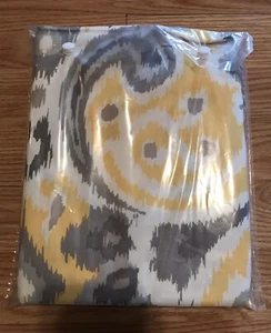 Madison Park Yellow Brown Abstract Printed Cotton Shower Curtain 72x72”. DWR - Picture 1 of 3