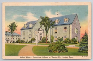 New London CT Palmer Library at the Connecticut College for Women Postcard - Picture 1 of 5