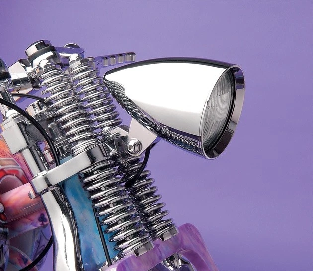 Headwinds 4.5" Headlight Concours Rocket Smooth Chrome #1-4800CA Foto 1 de 1