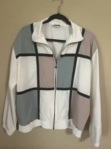 Vintage 80’s Teddi Colorblock zip front track jacket Size Petite Large PL - Picture 1 of 15