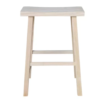 24 In. Unfinished Wood Bar Stool - Image 1 of 4