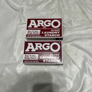 New Vintage Lot Of 2 Argo Gloss Laundry Starch Sealed 16oz Each Box  - Picture 1 of 10