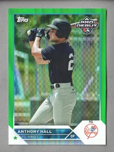 2023 Topps Pro Debut Baseball Green Foil #PD13 Anthony Hall /99 - Picture 1 of 2