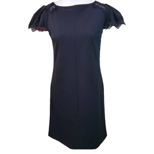 $139 NWT Ann Taylor Size 0 Black Mid-Length Shift Dress - Picture 1 of 7