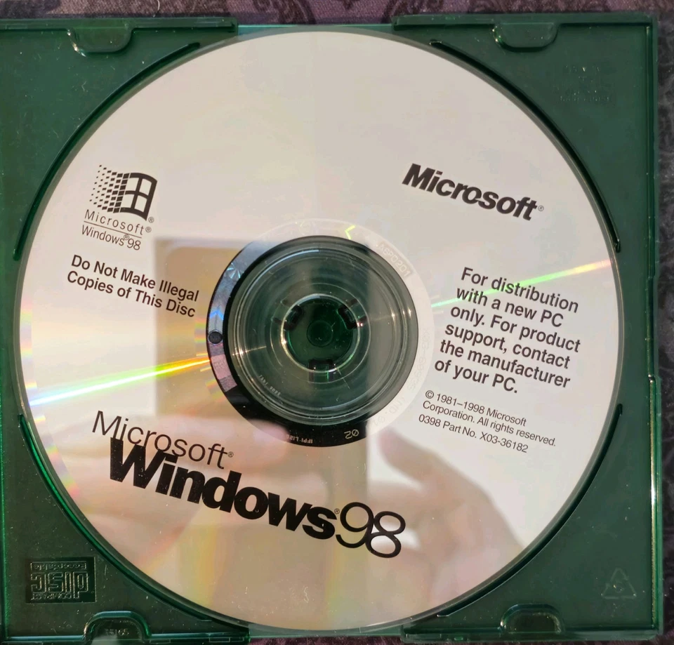 MICROSOFT WINDOWS 98 FIRST EDITION OPERATING SYSTEM Disk Only - Image 1 of 1