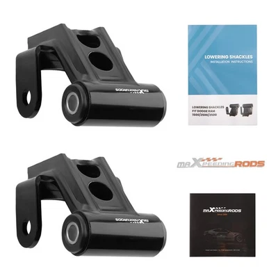 Kit de resortes de hoja grilletes reductores de caída de 2" para Dodge Ram 1500 2500 3500 03-23 Foto 1 de 4