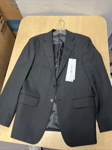 Calvin Klein Herren Slim Fit Anzug Sakko Blazer 38 S Schwarz Einfarbig - Bild 1 von 14