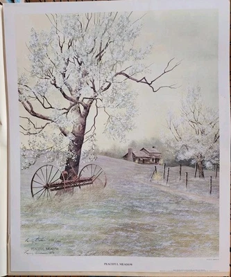 Impresión litográfica Larry Dodson Peaceful Meadow sin marco 21 X 25 Foto 1 de 4