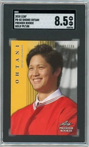 2018 Leaf Shohei Ohtani RC /100 Numbered Rookie Gold SP #PR-02 SGC 8.5 NM+ RARE - Picture 1 of 2