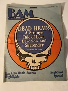 BAM Bay Are Music Magazine Newspaper 1980 Grateful Dead Cover and Story Deadhead - Foto 1 di 11
