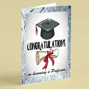 Congratulations on becoming a Professor celebration card for family or friend - Picture 1 of 1
