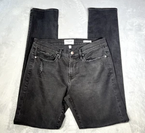 Frame Jeans Mens 33 Faded Black L'Homme Slim Skinny Denim Distressed Stretch - Picture 1 of 11