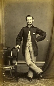 France Elegant Man Second Empire Fashion Old CDV Photo 1860 #5 - Picture 1 of 3