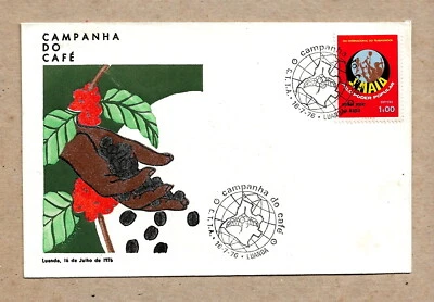 安哥拉封面邮票纪念坎帕纳 DO CAFE 1976-罕见 — 第 1/2 张图片