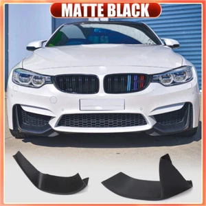 PARAGOLPES DELANTERO NEGRO MATE SEPARADORES ALETAS LABIALES BMW F80 M3 F82 F83 M4 2015-2019 - Imagen 1 de 17
