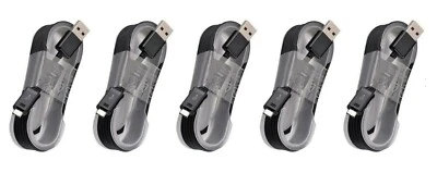 5 Pack Micro USB Cable 5FT Fast Charger for Samsung Galaxy Note 4 5 S6 S7 Black - Image 1 of 3