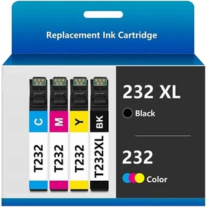 4 Pack T232 232 XL Compatible Ink Cartridge for XP 4200 4205 WF2930 2950 Printer - Picture 1 of 5
