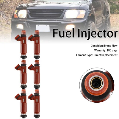 6PCS Fuel Injector MD357267 Fit Mitsubishi Montero 3.5L 2001-2002 195500-3970 US - Изображение 1 из 4