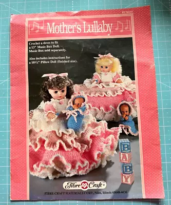 FIBRE-CRAFT Pillow Doll Music Box Crochet Pattern Mother's Lullaby Vintage 1990 - Image 1 of 4