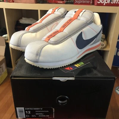 Size 12 - Nike Cortez Basic Slip Kendrick Lamar White AV2950-100 - Pre-Owned - Image 1 of 4