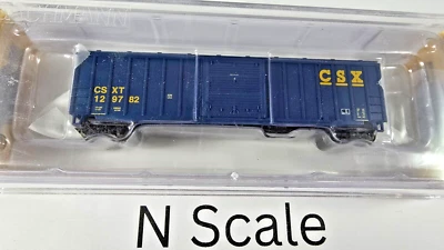 Bachmann N Scale CSX 50' 6" Outside Braced Box Car 19665 CSXT #129782 - Image 1 of 3