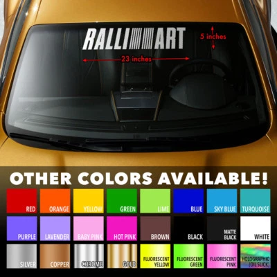 MITSUBISHI RALLIART EVO WRC RACING Parabrisas Banner Vinilo Calcomanía Adhesiva 23x5" Foto 1 de 3
