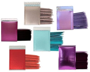 10x16 Metallic Blase gepolsterte Mailer Umschläge, Designer groß 10,5x15 Innengröße - Bild 1 von 98