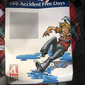 Poster McDonalds Accident Free Days Operation 4 Safe steps Old Unused - Picture 1 of 1