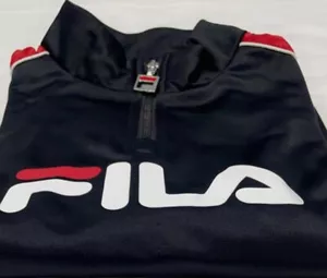 Fila Ragusa Chest Zip Jacket Red-Black-White Uk Size 13-15 Years - Picture 1 of 3