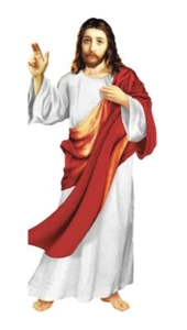 Jesus gestanzte Grußkarte mit Stickern - Bild 1 von 2