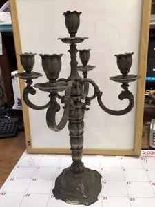 ANTIQUE 800 SILVER CANDLEABRA , M.H. WILKEN & SOHNE . 39.0 OZT. - Picture 1 of 13