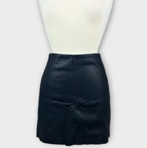 Minifalda Free People para mujer talla 2 vegana imitación cuero oficina sirena coqueta boho - Imagen 1 de 11