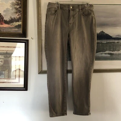 So Slimming by Chico’s Gray Straight Leg Jeans A2905 - Image 1 of 4