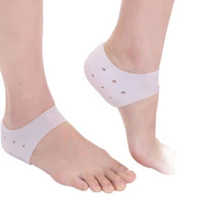 4Pcs Comfortable Gel Silicone Cracked Foot Heel Skin Moisturizing Socks Protect - Picture 1 of 3